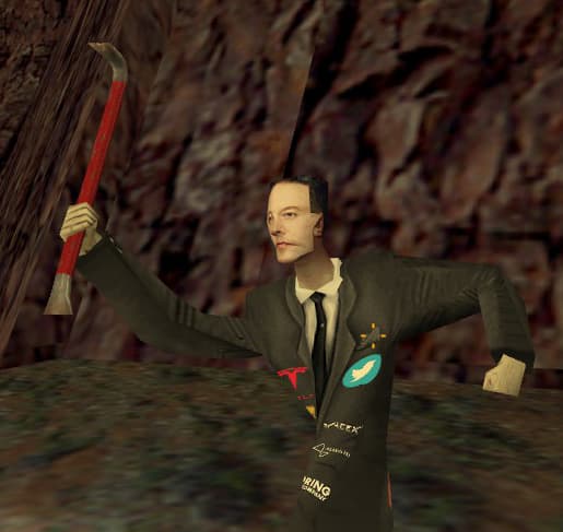 Elon's custom skin on Half-Life · Opposing Force · Deathmatch Classic