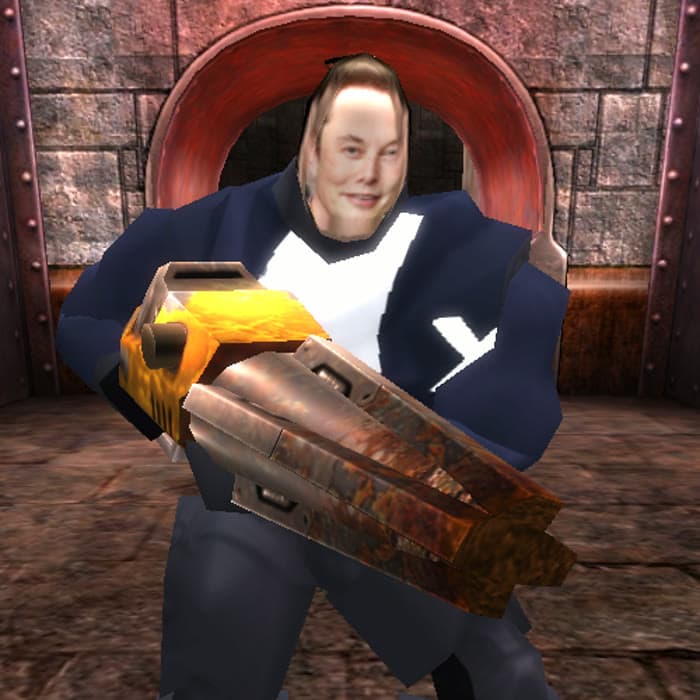 Elon's custom skin on Quake Live