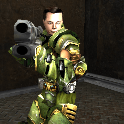 Elon's custom skin on Unreal Tournament 2004
